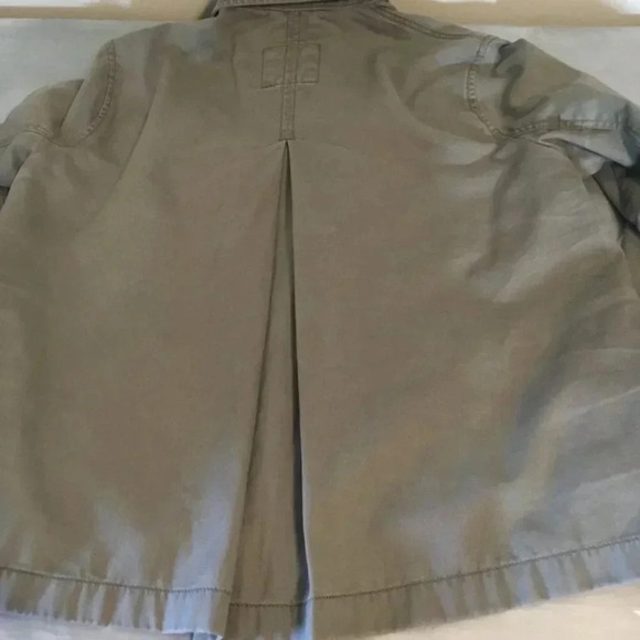 Abercrombie & Fitch Olive Military Utility Jacket Cargo Boho Boxy Loose Fit SZ S - Picture 4 of 8